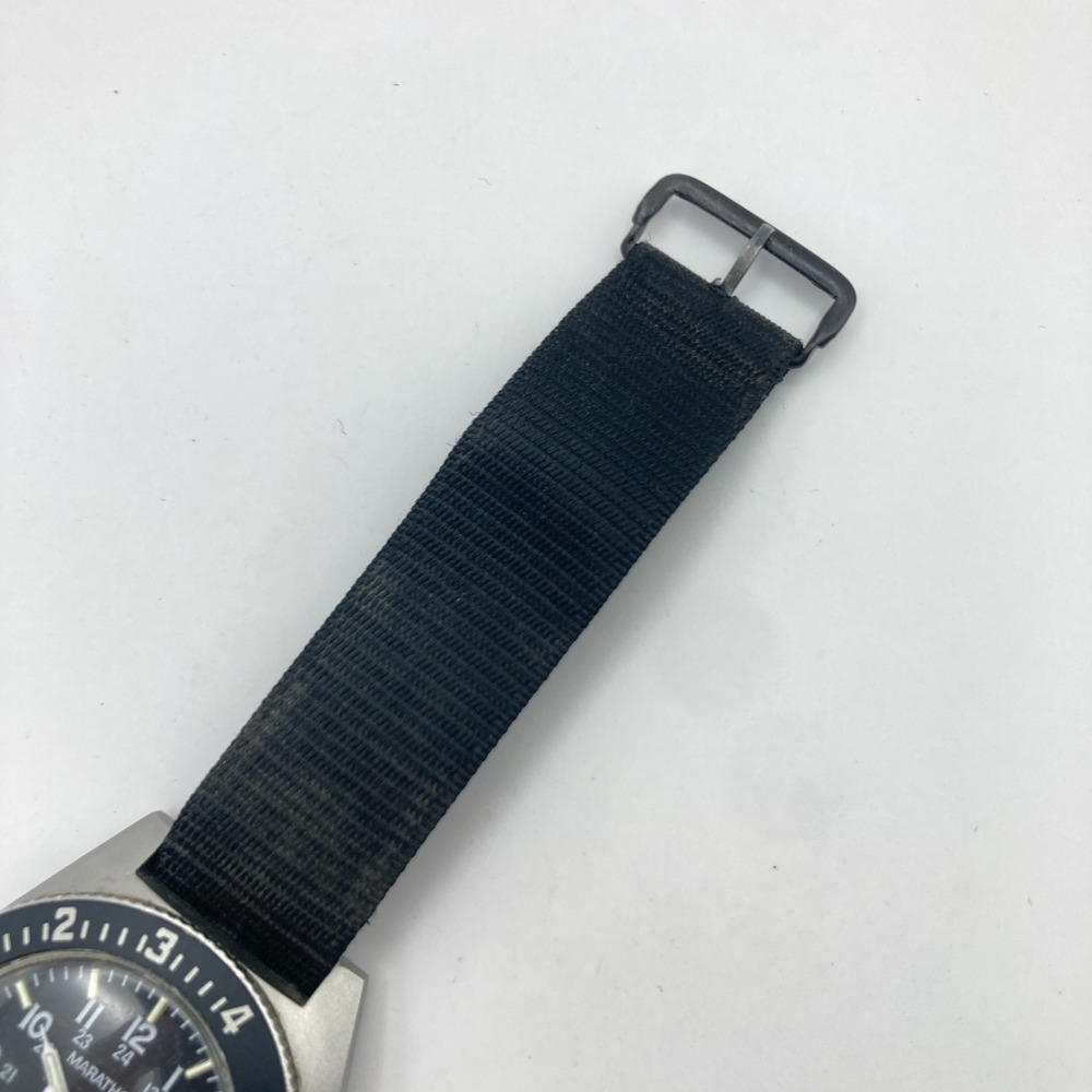 Marathon Gallet & Co Men's Watch Military 41mm Silver Tone 211 New Battery 1990 - Picture 15 of 16